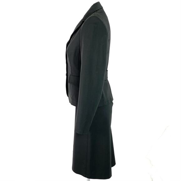 Archival PRADA Black Skirt Suit IT 42 US 6 - 90s Minimalist Office Sire Set - Picture 6 of 15